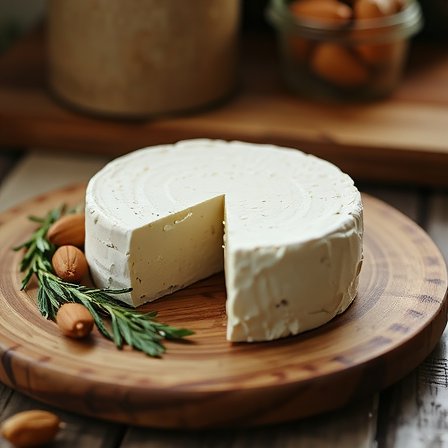 Artisan goat cheese wheel