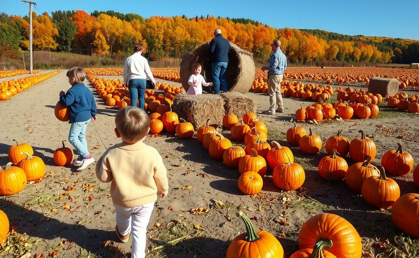 Pumpkin patch extravaganza at farm Laren